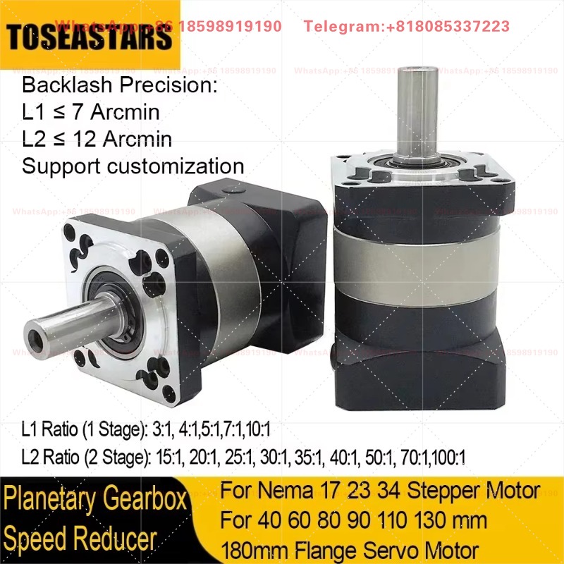 Planetary Gearbox Reducer Nema 23 34 - ชุดเกียร์ทดรอบแบบดาวเคราะห์สำหรับมอเตอร์สเต็ปเปอร์ Nema 17 23 34 ชุดลดความเร็วสำหรับมอเตอร์เซอร์โวหน้าแปลนขนาด