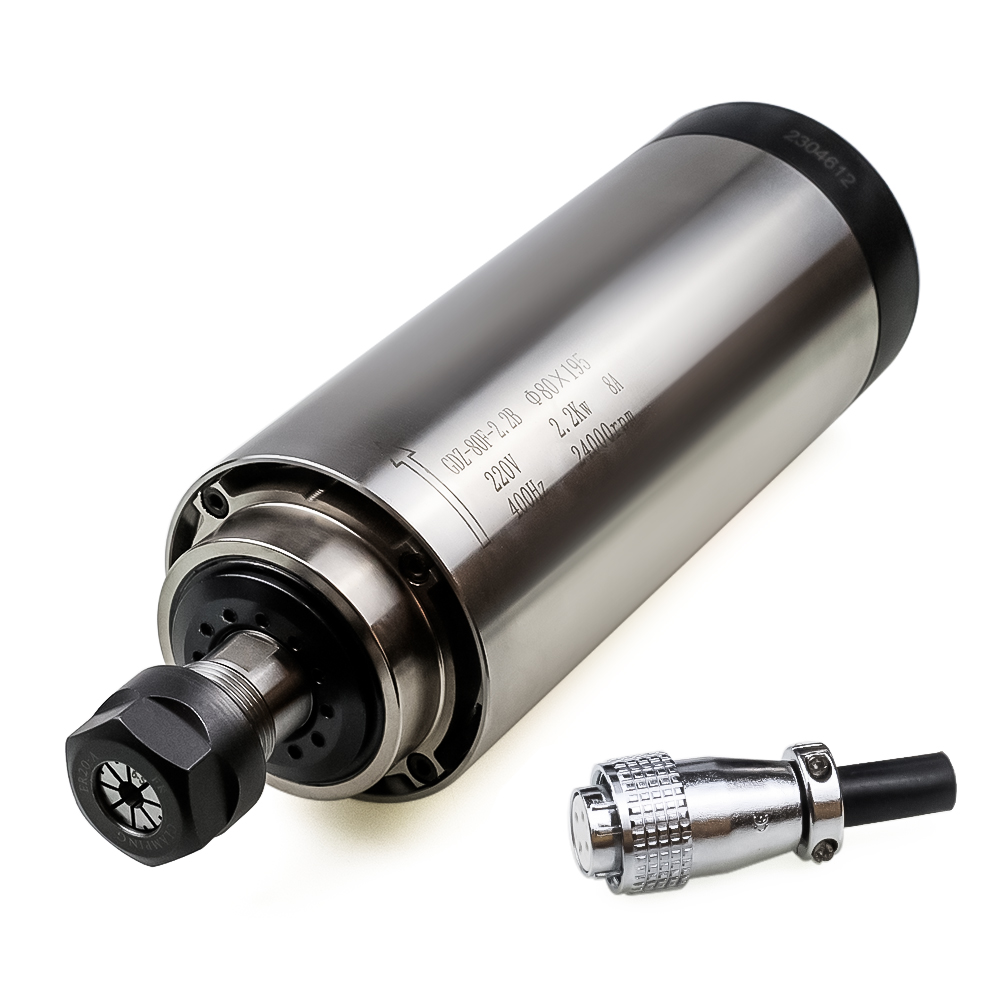 ชุดมอเตอร์สปินเดิล CNC ระบายคว - Air Cooled 1.5Kw Spindle Motor Inverter 110V บทวิจารณ์และราคา