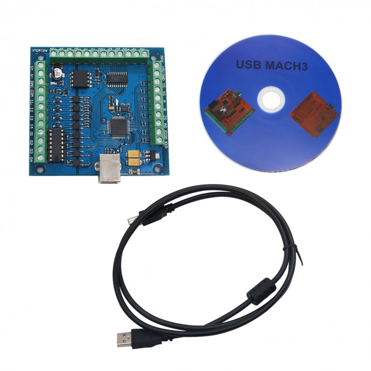 การ์ดควบคุม CNC แบบ USB 4 แกน  - Mach3 Usb Cnc Controller 4 Axis 100Khz บทวิจารณ์และราคา